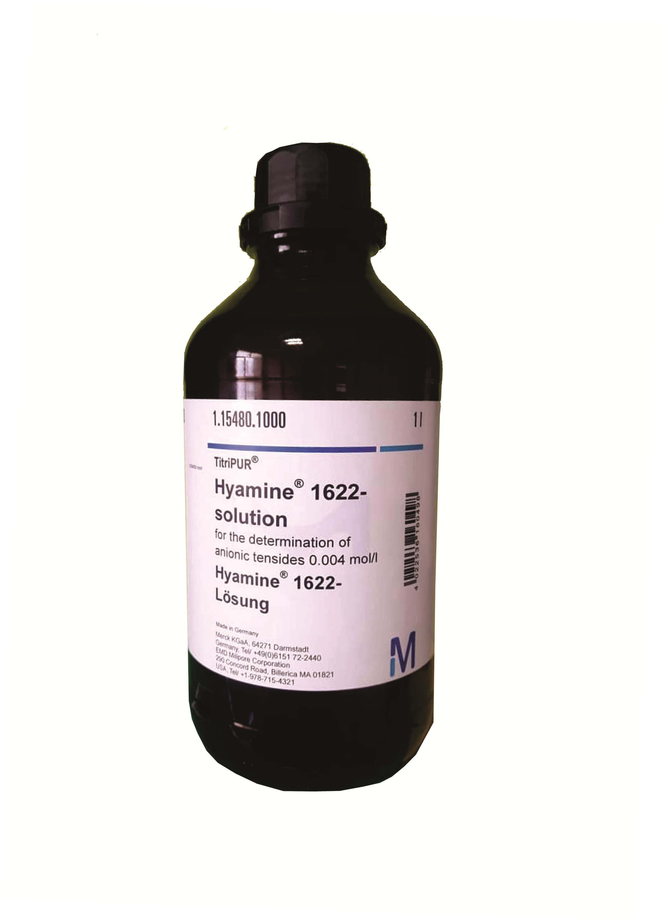  نام محصول: محلول Hyamine 1622 تعیین کششهای آنیونی 0.004 mol / lشماره محصول: 1.15480شماره کاتالوگ: 115480مارک: مرک آلمان 
