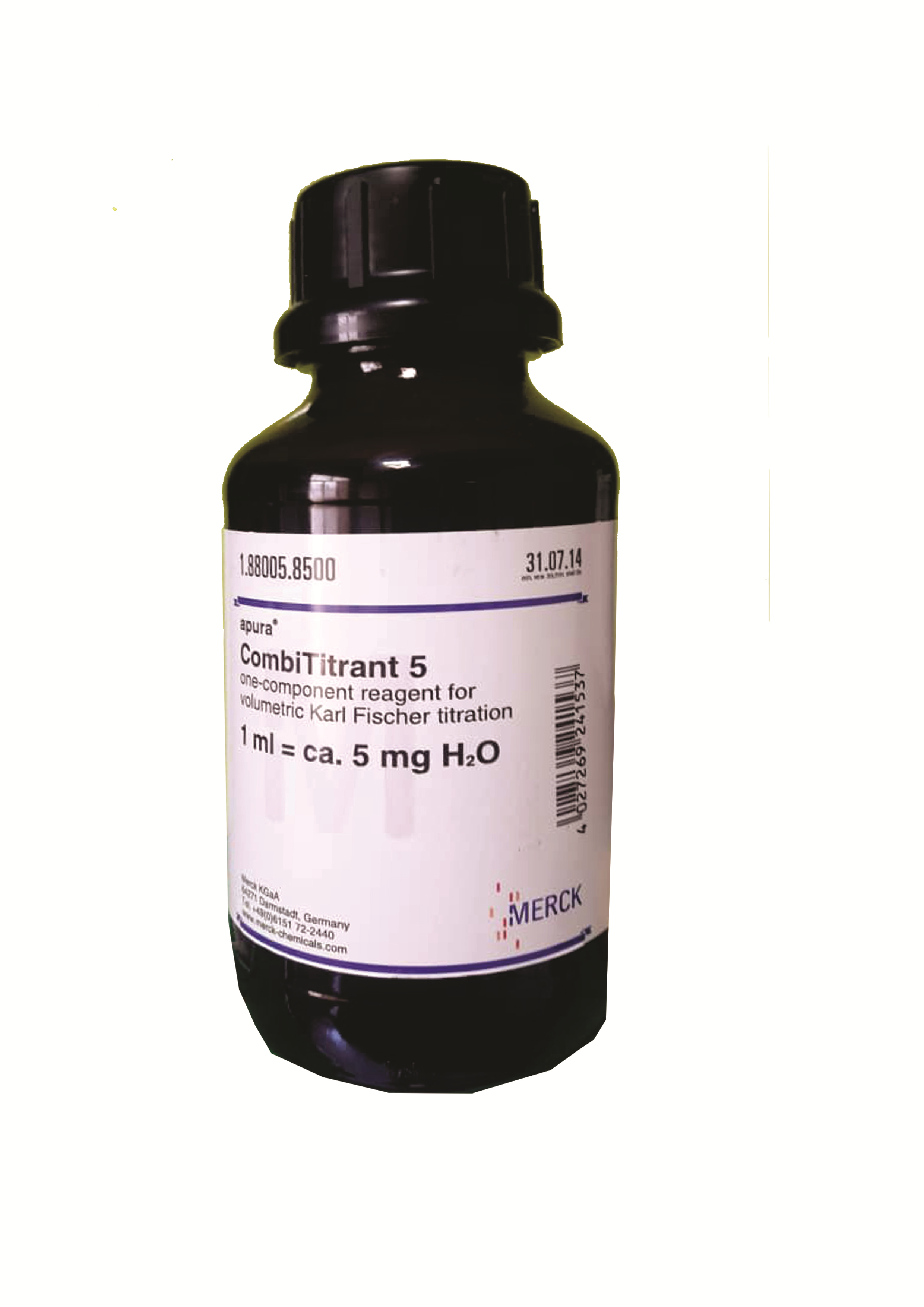  نام محصول:188005CombiTitrant 5 معرف یک جزء برای کارل فیشر حجمیتیتراسیون 1 میلی لیتر = حدود 5mgH O Apuraآماده سازی شامل ترکیبات معدنی و آلی است.عوامل خطرناک:نام بر اساس دستورالعمل های EC:CAS- شمارهشماره ECEC- فهرست- شمارهبرچسب گذاری طبق دستورالعمل های ECخوشحال:ید7553- 56- 2231- 442- 4053- 001- 00- 3Xn، N≥10- <25R 20 / 21-50 