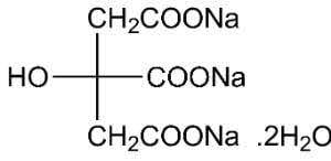  تری سدیم سیترات دی هیدرات، 99%Trisodium citrate dihydrate, 99%CAS Number6132-04-3مترادفاسید سیتریک تری سدیم نمک دی هیدراتسدیم سیترات تریباز دی هیدراتخواص شیمیاییFormulaNa3C6H5O7•2H2Oنقطه ذوب 150 درجه -2H {2} Oتراکم 1.76حلالیت محلول در آب. نامحلول در الکل 