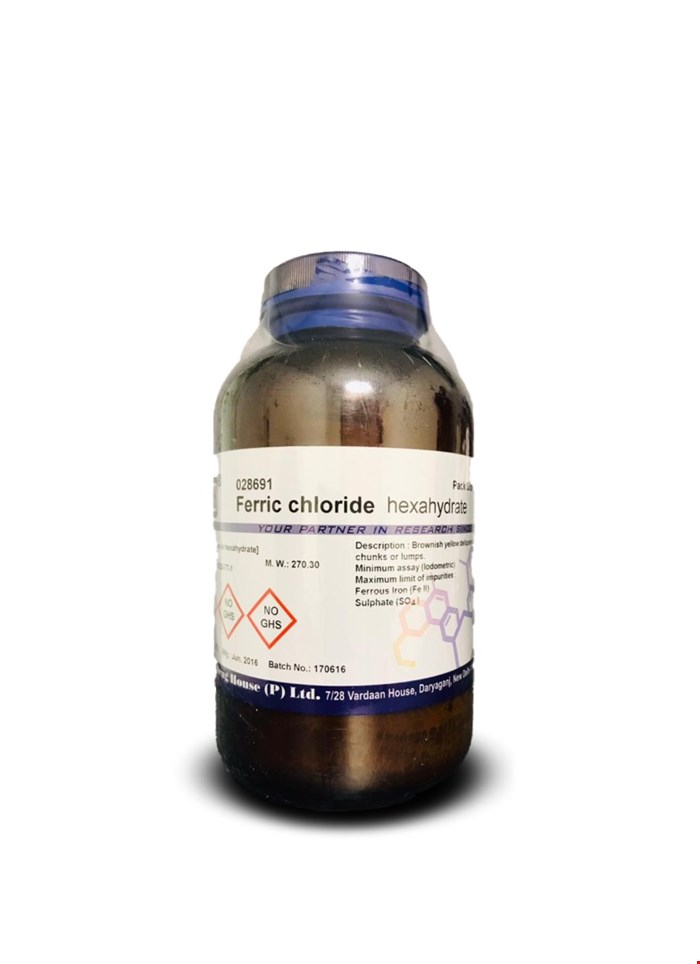 آهن  ( ||| ) کلرید 6 آبه (1-77-10025)FERRIC CHLORIDE HEXAHYDRATE